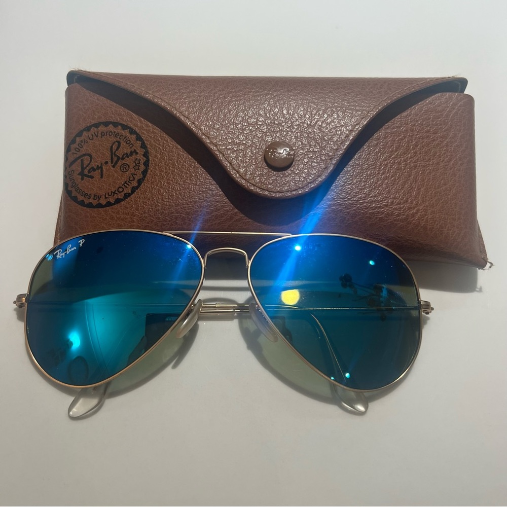 Ray Ban mirrored blue sunglasses